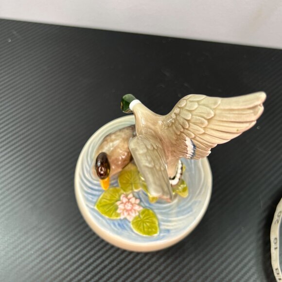 1979 Otagiri Japan Mallard Duck Ceramic Music Box Over The Rainbow EUC Works - Picture 5 of 8
